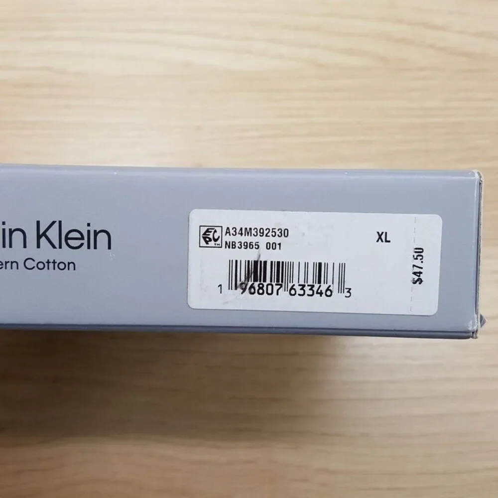 CALVIN KLEIN Thong Mens XL Solid Black 3-Pack Logo Band Modern Cotton Extra Soft
